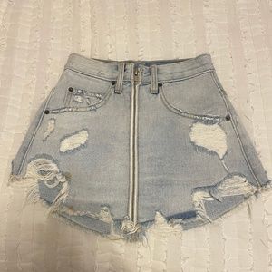 Carmar Beatrice Front Zip Denim Skirt